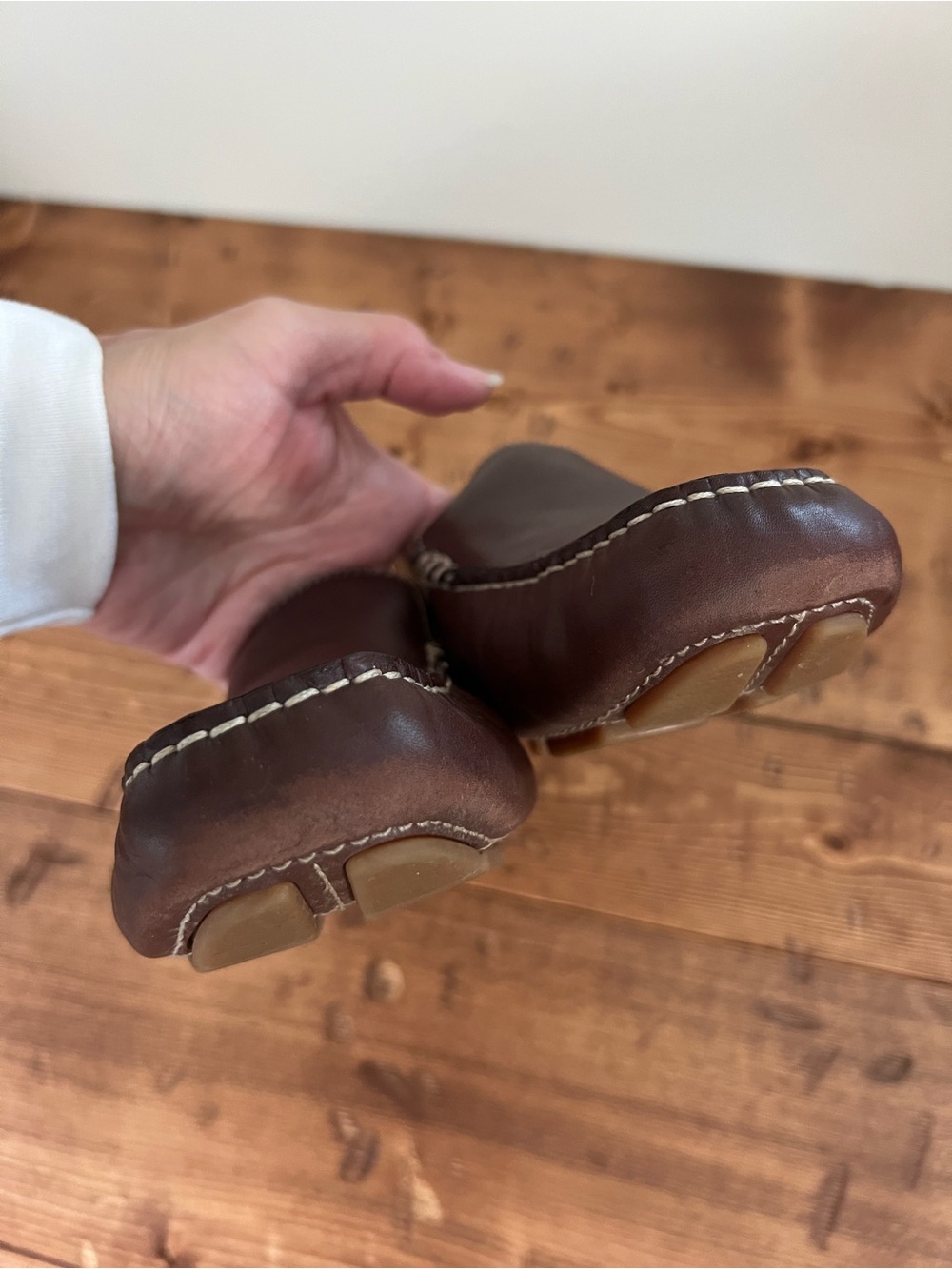 Cole Haan Brown Leather Driving Moccasins Slip On Loafers Women’s Size 8.5B - Picture 4 of 10